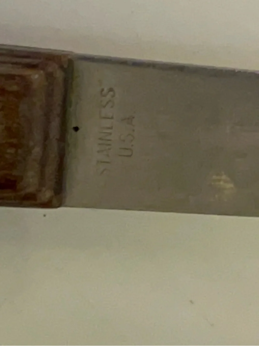 Vintage slotted Spoon with Wooden Handle